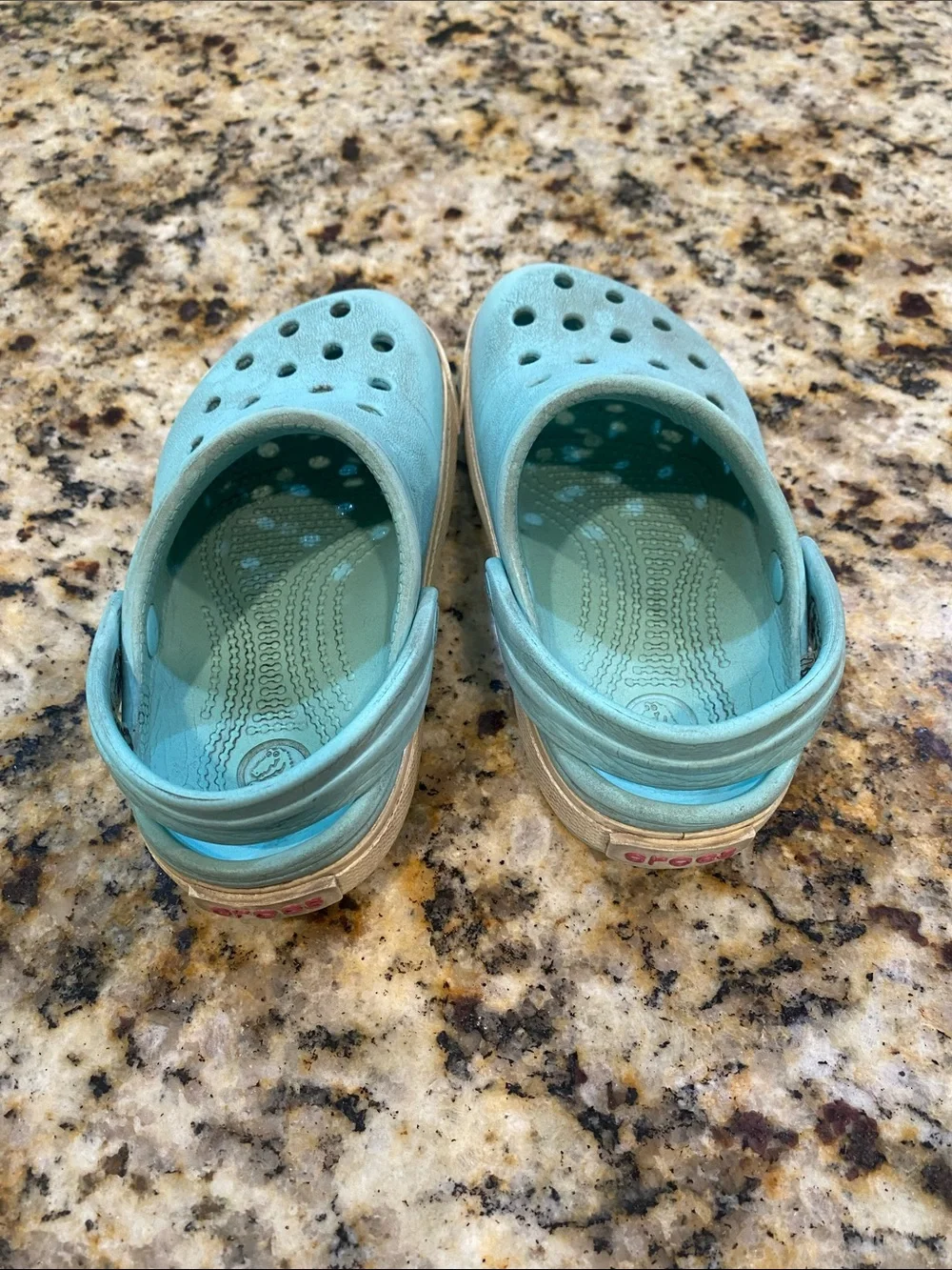 CROCS Kids Slip-On Clog in Light Aqua Blue